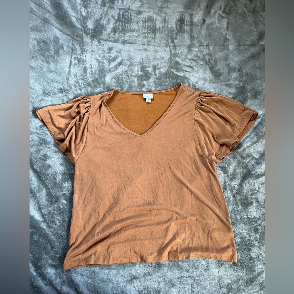 Women’s casual dress shirt tan Size M “a new day”